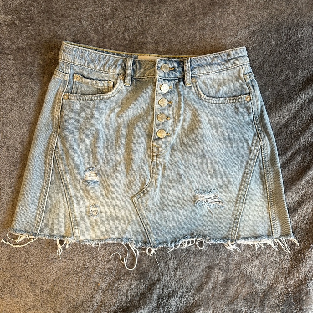 We The Free Blue Mini A-Line Skirt Size 27: READ DESCRIPTION